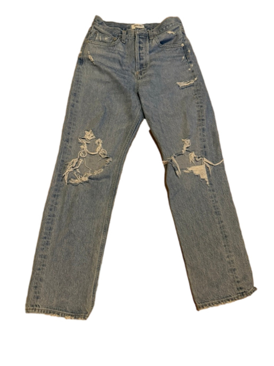 AGOLDE Denim - Preowned, Women's AGOLDE 90s Mid Rise Loose Fit jeans, light wash, size 24